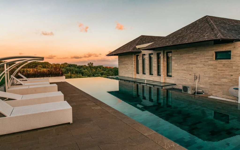 bali-surfcamp-pool-sunset blank